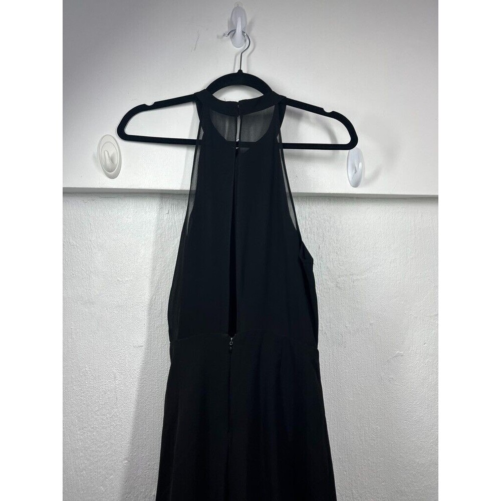 MIMI CHICA WOMENS SIZE MED SHEER LINED JUMPSUIT SLEEVELESS
